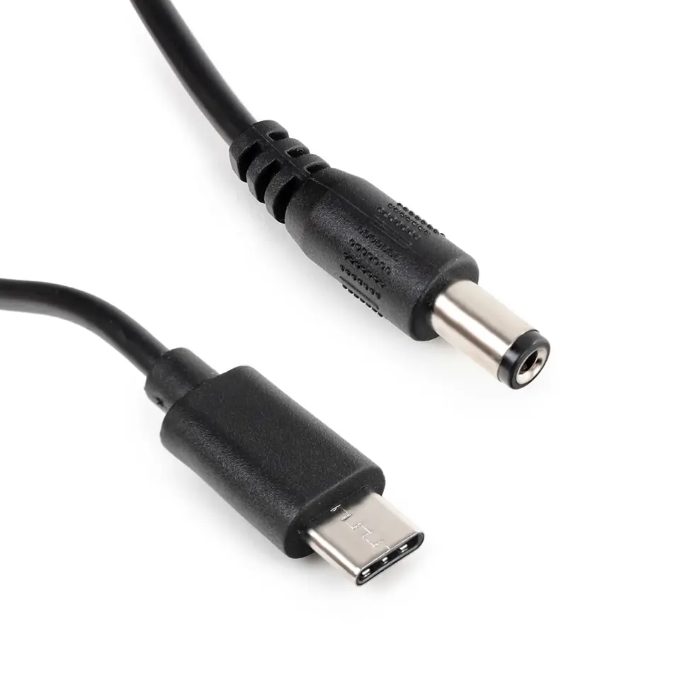 ⁨USB-C to DC 2.5/5.5 power adapter cable 100cm⁩ at Wasserman.eu