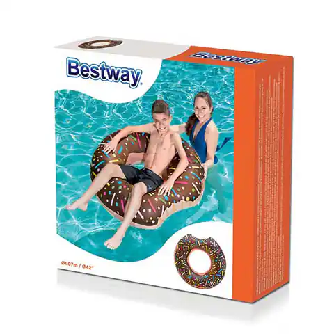 ⁨Bestway - Donut shaped swimming wheel / Donut (chocolate)⁩ at Wasserman.eu