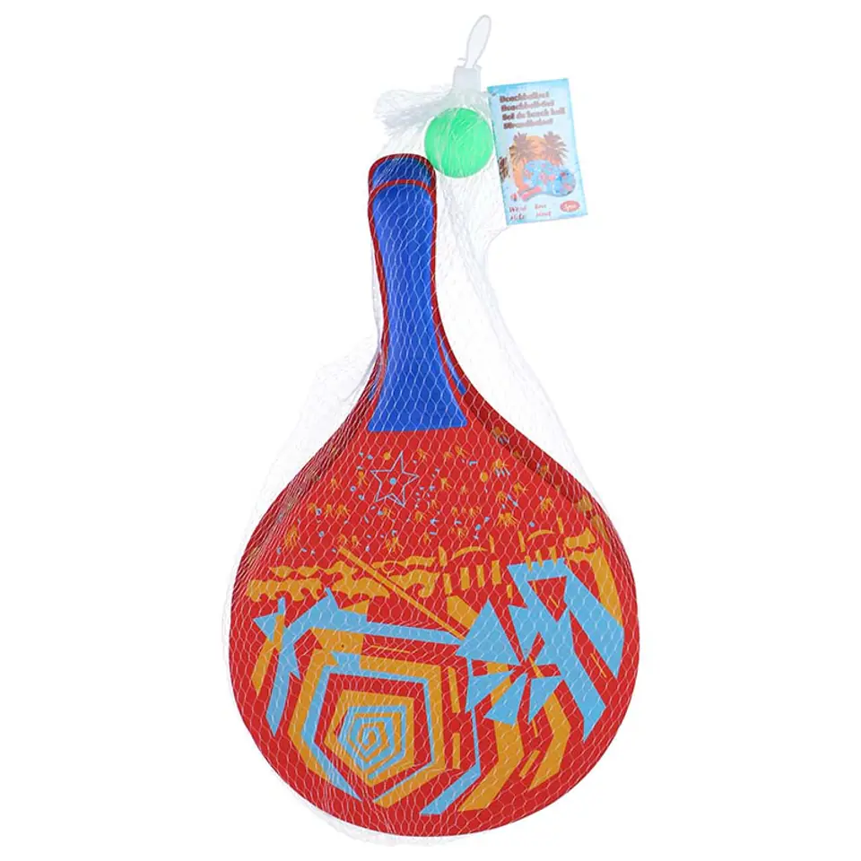 Beach rackets 2 pcs and ball (red / blue) at Wasserman.eu