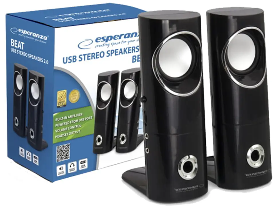 ⁨2.0 Esperanza Beat EP121 computer speakers⁩ at Wasserman.eu