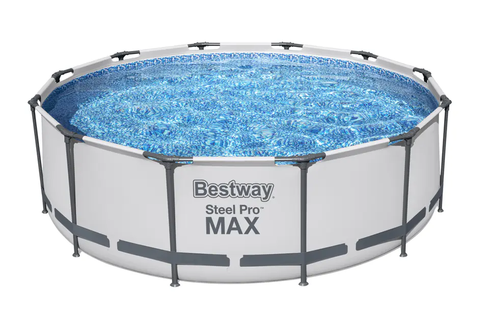 ⁨Bestway 56418 Basen stelażowy Steel Pro Max okrągły z pompą filtracyjną i drabinką 3.66m x 1.00m⁩ w sklepie Wasserman.eu