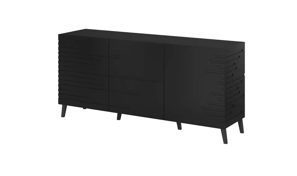 ⁨Nova chest of drawers 155x40x72 Black Mat⁩ at Wasserman.eu