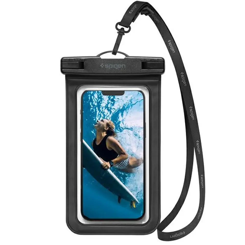 ⁨Spigen Waterproof Case A601 Universal Czarny/Black AMP04525⁩ w sklepie Wasserman.eu