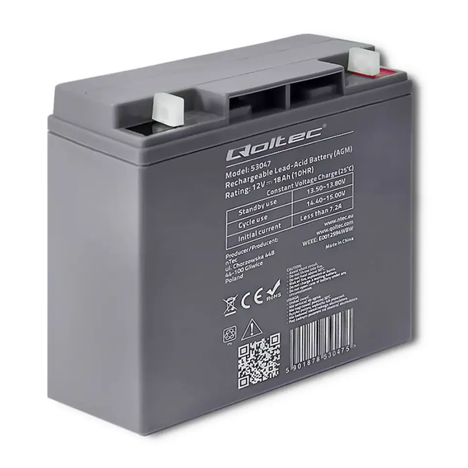 ⁨Battery AGM 12V 18Ah max. 270A⁩ at Wasserman.eu