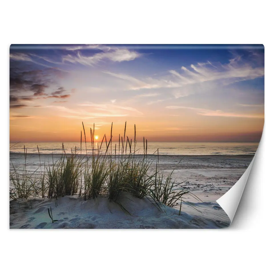 ⁨Wall mural, Setting sun on the beach (Size 150x105)⁩ at Wasserman.eu