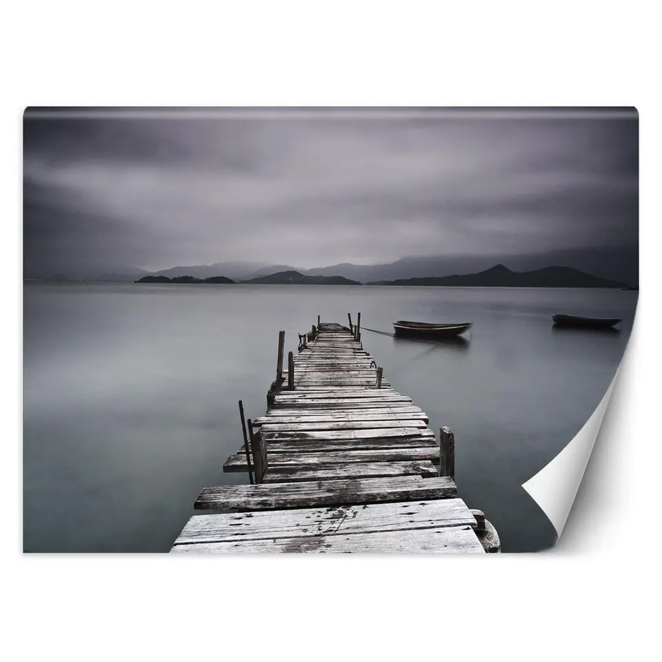 ⁨Wall mural, Old pier by the lake (Size 100x70)⁩ at Wasserman.eu