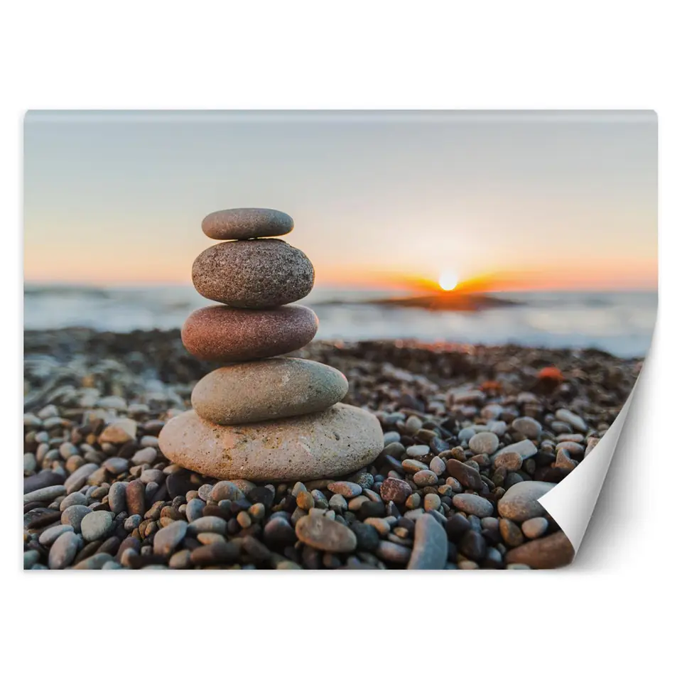 ⁨Fototapeta, Kamienie na plaży (Rozmiar 150x105)⁩ w sklepie Wasserman.eu