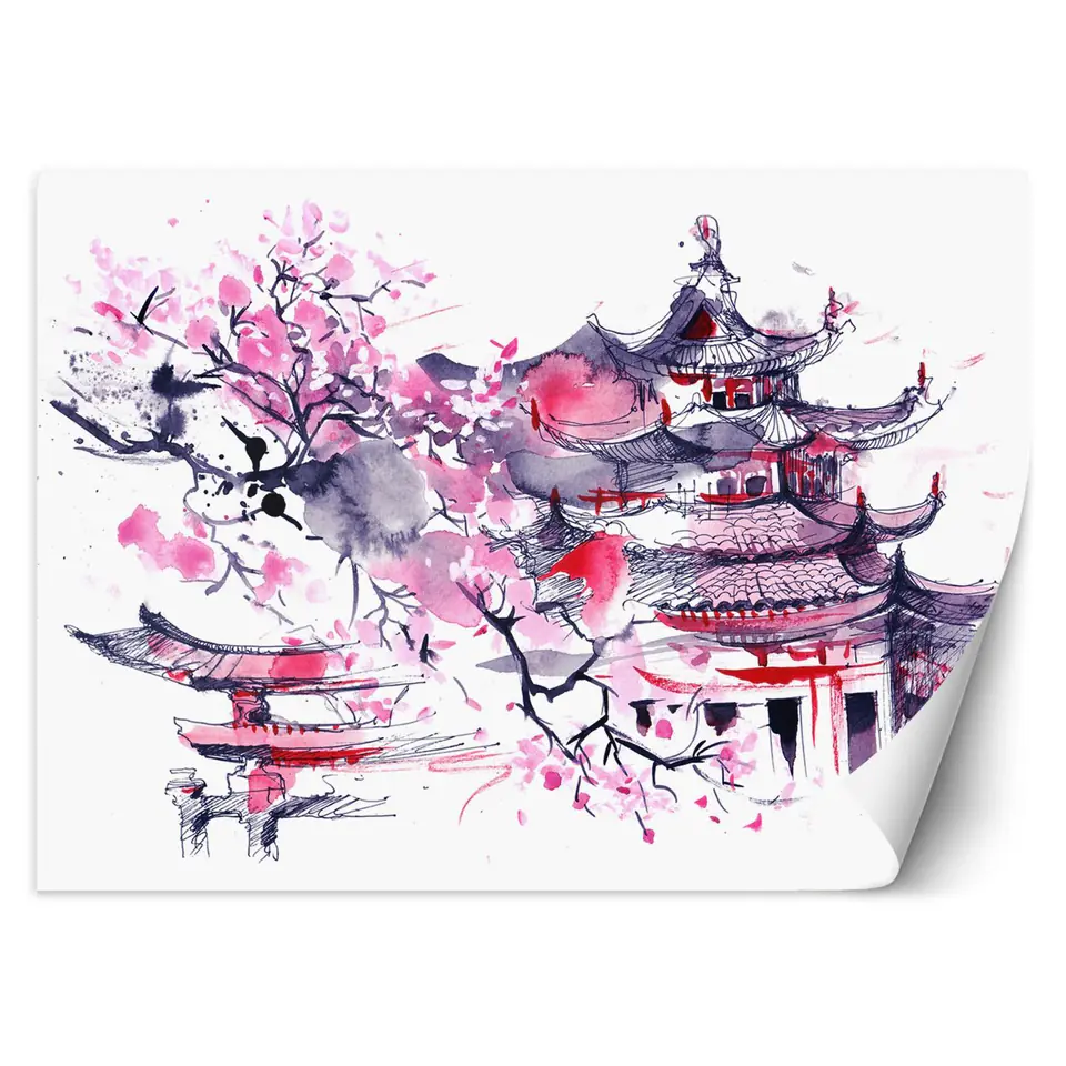 ⁨Wall mural, Japanese pagodas (Size 150x105)⁩ at Wasserman.eu