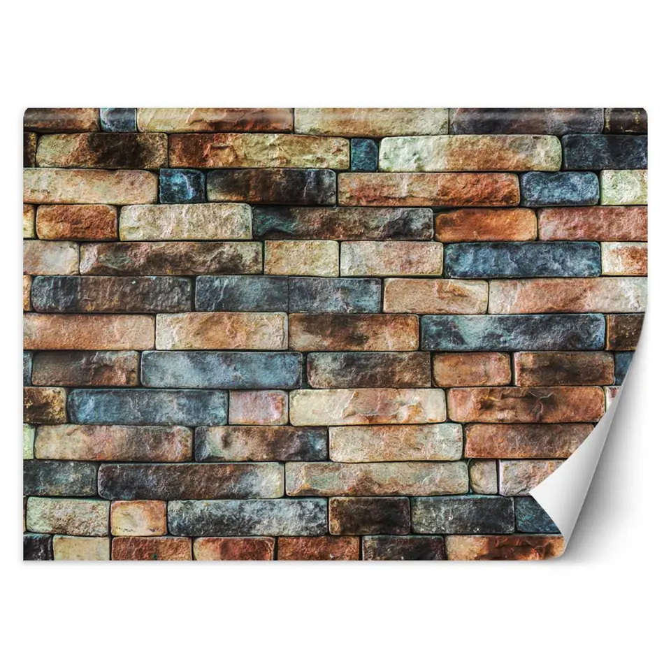 ⁨Fototapeta, Kolorowy mur z piaskowca (Rozmiar 100x70)⁩ w sklepie Wasserman.eu