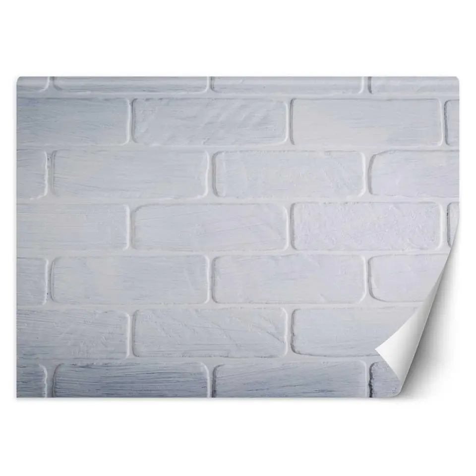 ⁨Fototapeta, Mur z białych cegieł (Rozmiar 250x175)⁩ w sklepie Wasserman.eu
