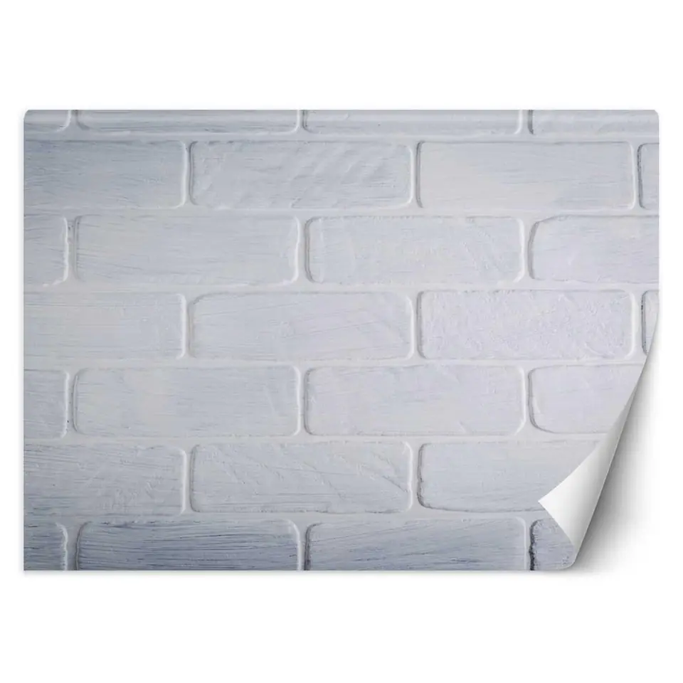 ⁨Fototapeta, Mur z białych cegieł (Rozmiar 350x245)⁩ w sklepie Wasserman.eu