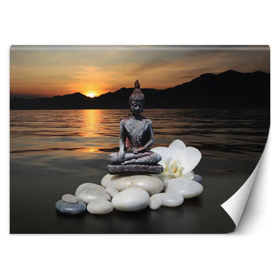⁨Wall mural, Buddha on the background of the lake (Size 300x210)⁩ at Wasserman.eu