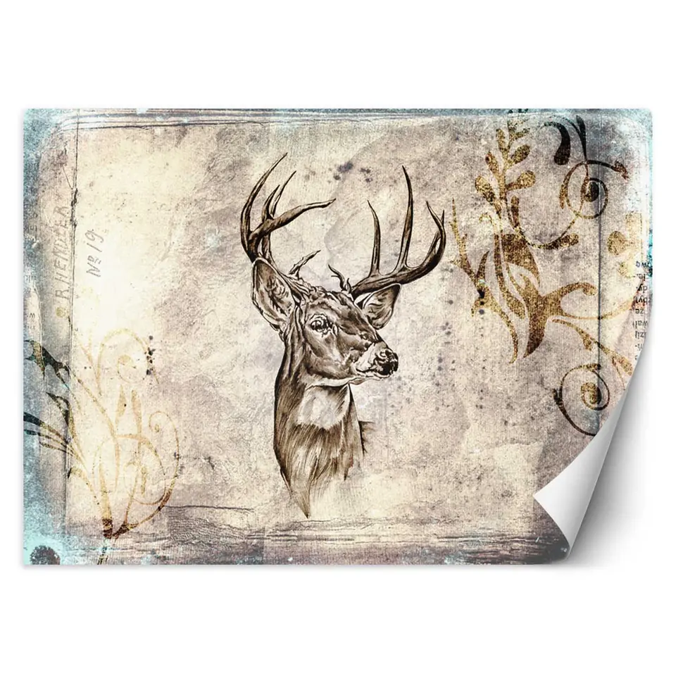 ⁨Wall mural, Deer sketch (Size 450x315)⁩ at Wasserman.eu