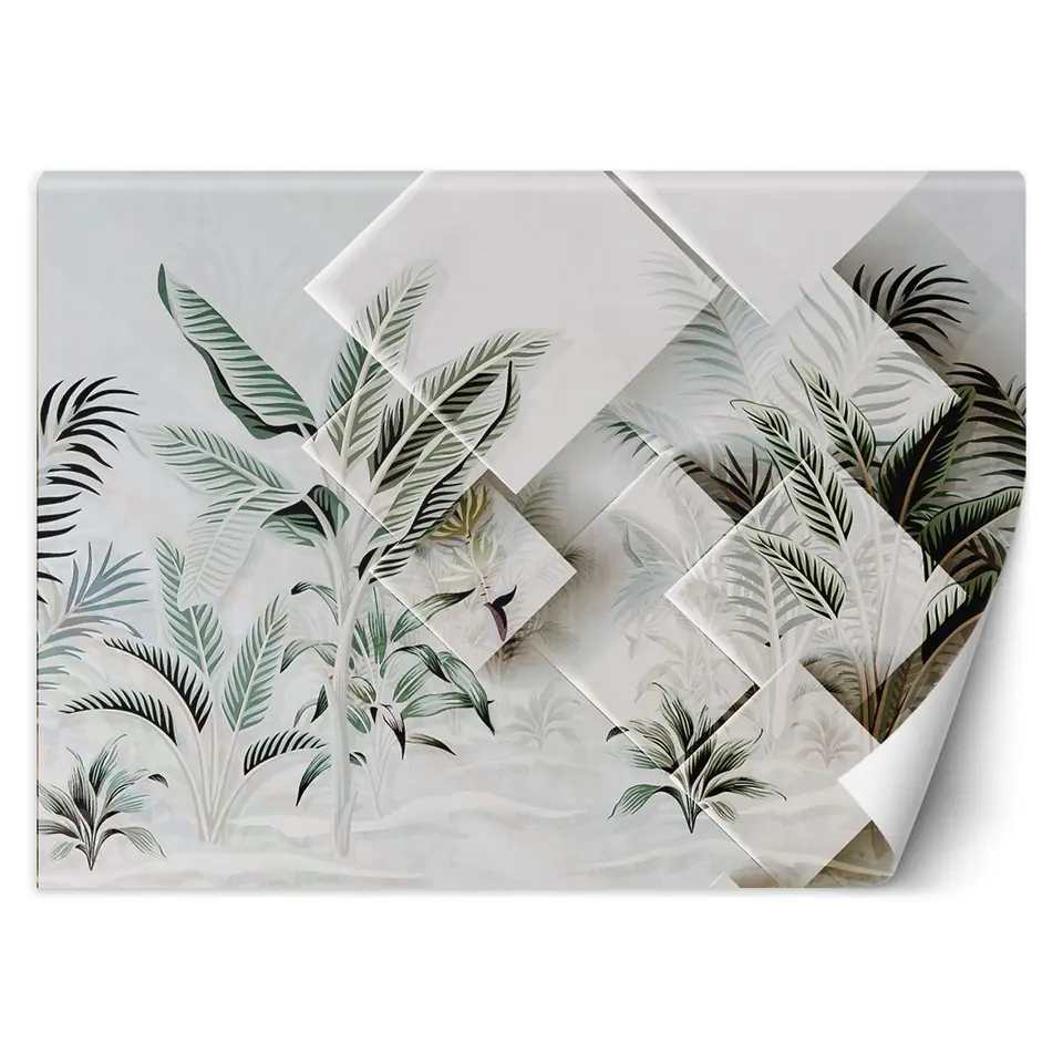 ⁨Fototapeta, Zielone liście 3D (Rozmiar 450x315)⁩ w sklepie Wasserman.eu