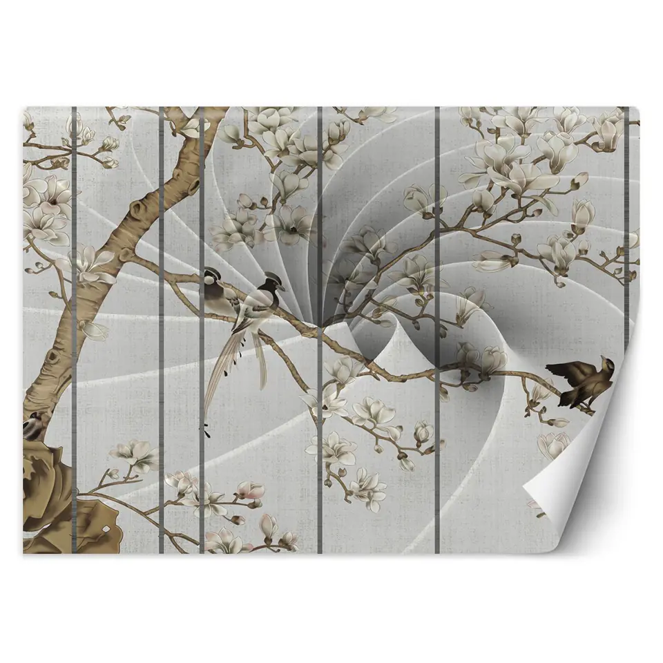 ⁨Fototapeta, Ptaki na gałęzi 3D (Rozmiar 450x315)⁩ w sklepie Wasserman.eu