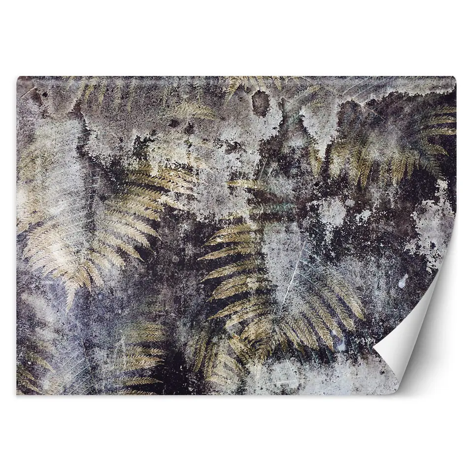 ⁨Wall mural, Golden fern leaves (Size 300x210)⁩ at Wasserman.eu