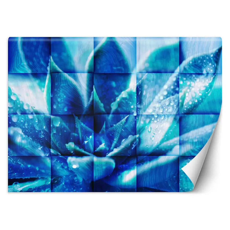 ⁨Wall mural, Blue flower (Size 300x210)⁩ at Wasserman.eu