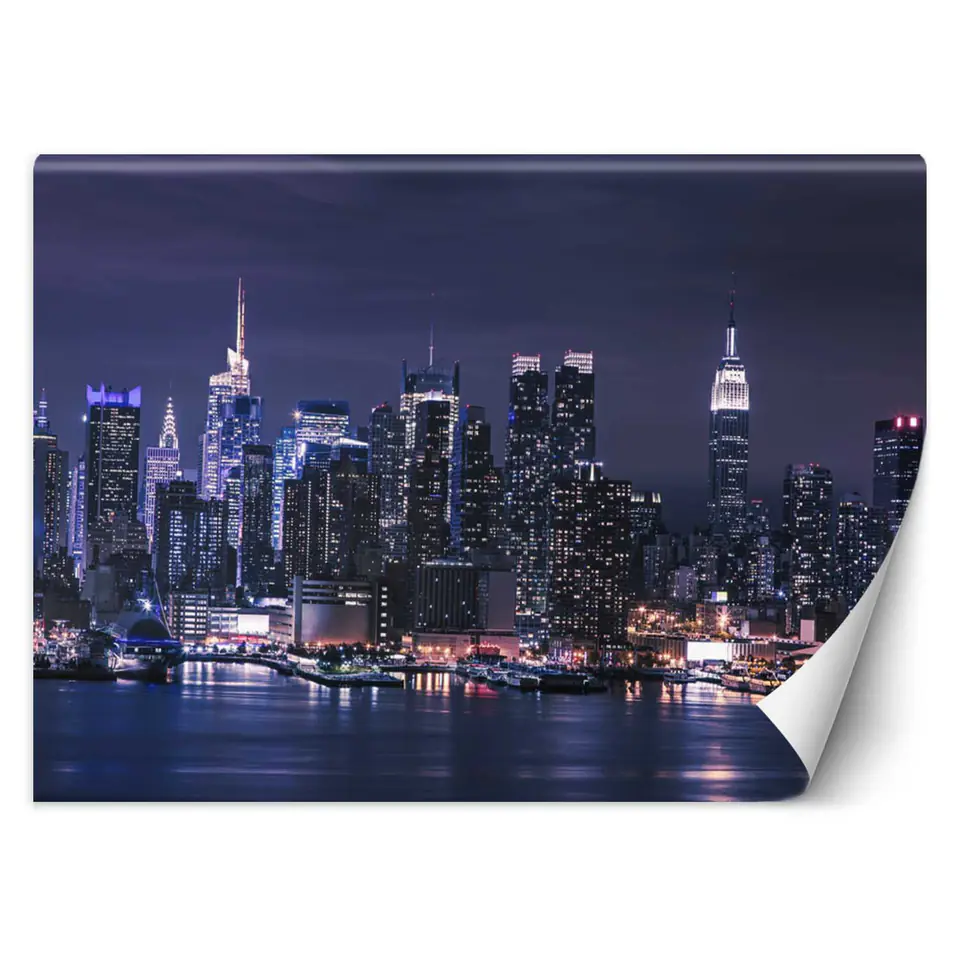 ⁨Wall mural, New York at night (Size 450x315)⁩ at Wasserman.eu