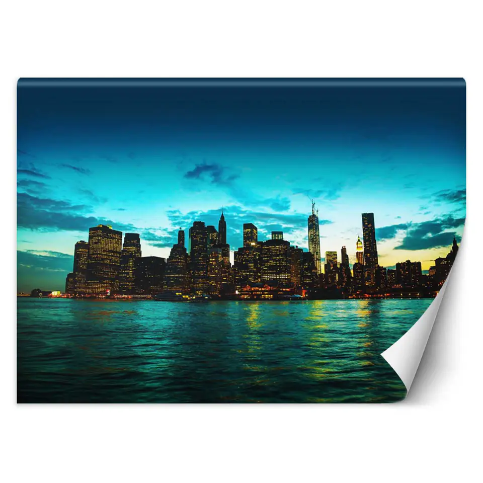 ⁨Wall mural, Manhattan at sunset (Size 100x70)⁩ at Wasserman.eu