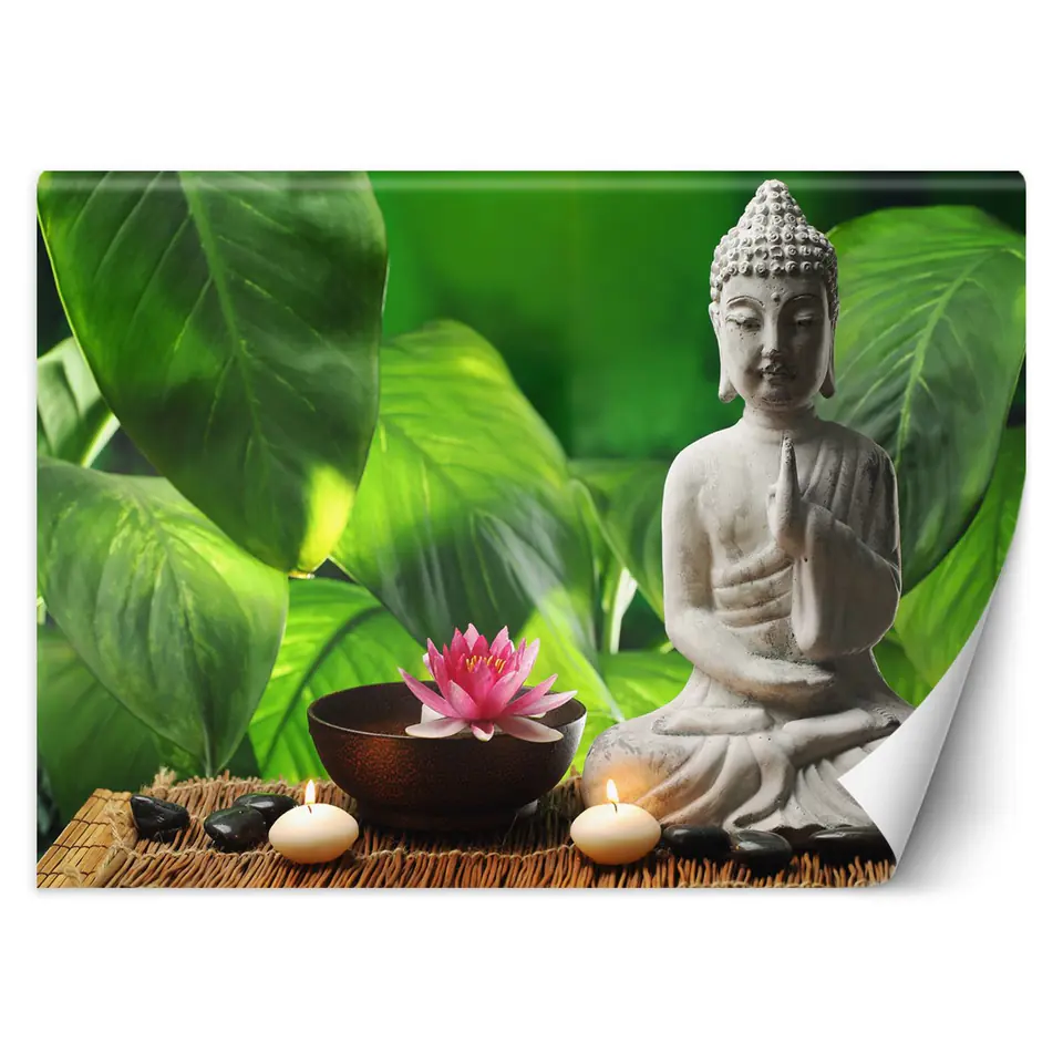 ⁨Wall mural, Zen Buddha statue (Size 150x105)⁩ at Wasserman.eu