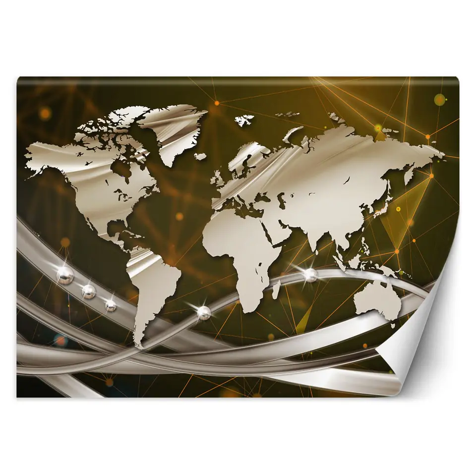 ⁨Wall mural, Contours of continents (Size 100x70)⁩ at Wasserman.eu