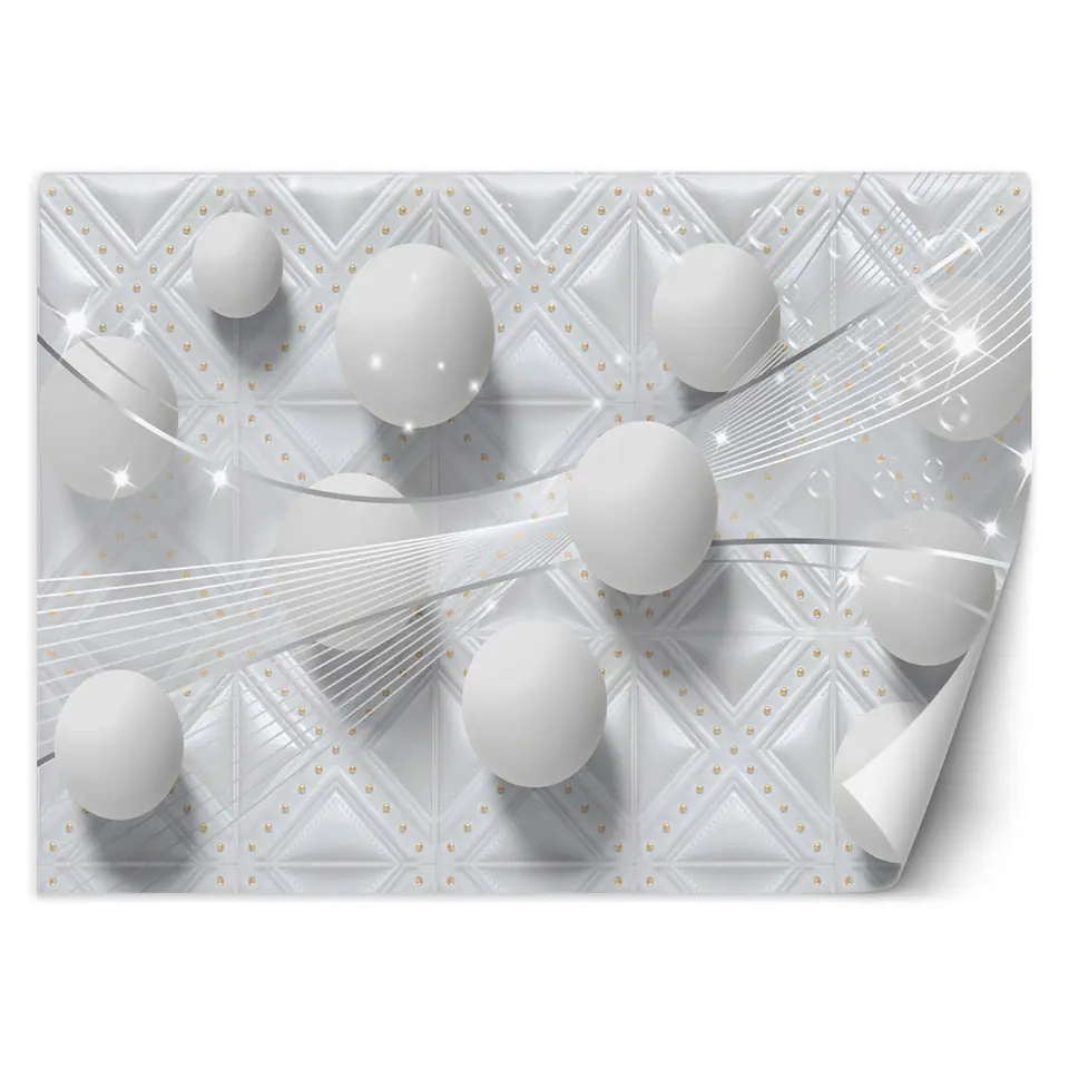 ⁨Wall mural, Balls on texture (Size 250x175)⁩ at Wasserman.eu