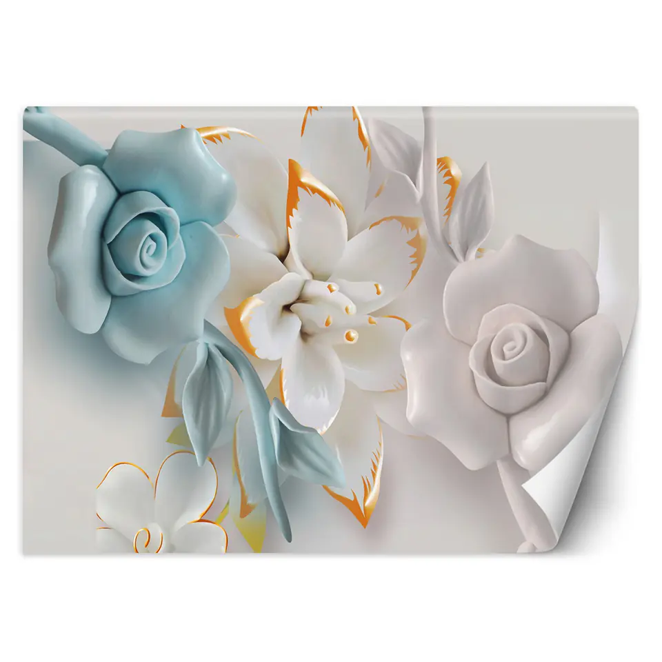 ⁨Wall mural, Abstract flowers (Size 100x70)⁩ at Wasserman.eu