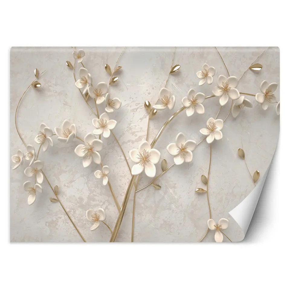⁨Wall mural, Flowers on the branches (Size 400x280)⁩ at Wasserman.eu