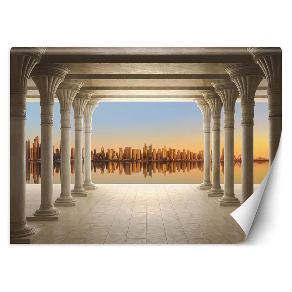 Wall mural, Colonnade with city view (Size 100x70) at Wasserman.eu