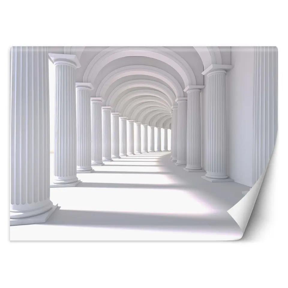 ⁨Fototapeta, Tunel abstrakcja biały (Rozmiar 350x245)⁩ w sklepie Wasserman.eu