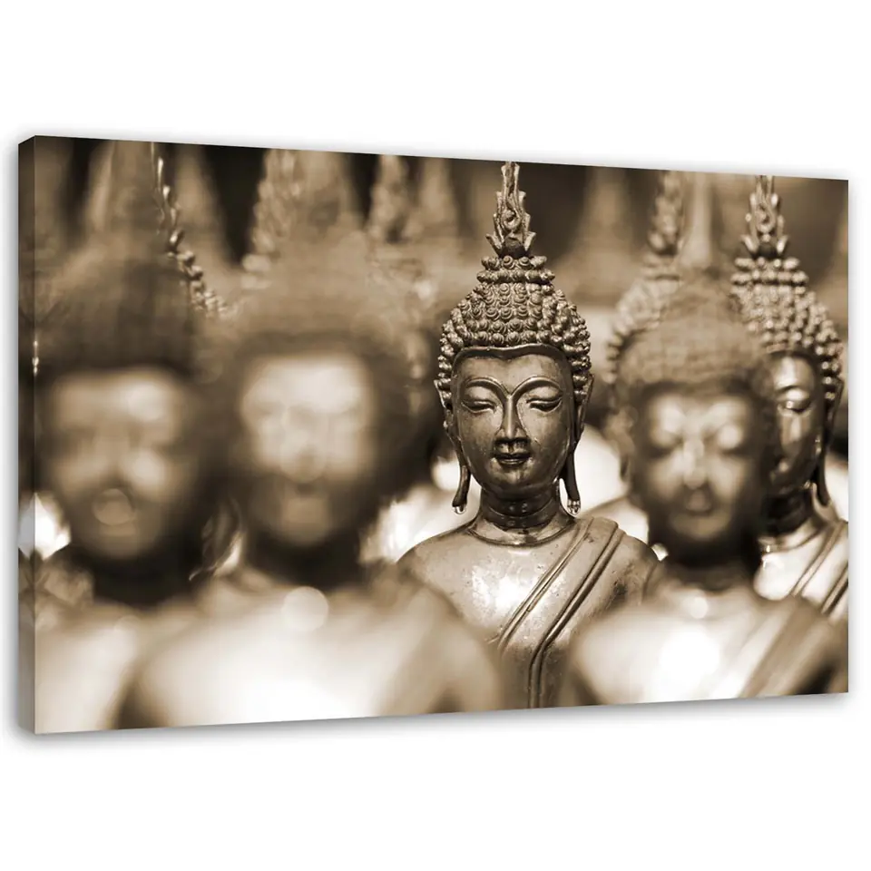 ⁨Obraz na płótnie, Budda w tłumie (Rozmiar 120x80)⁩ w sklepie Wasserman.eu