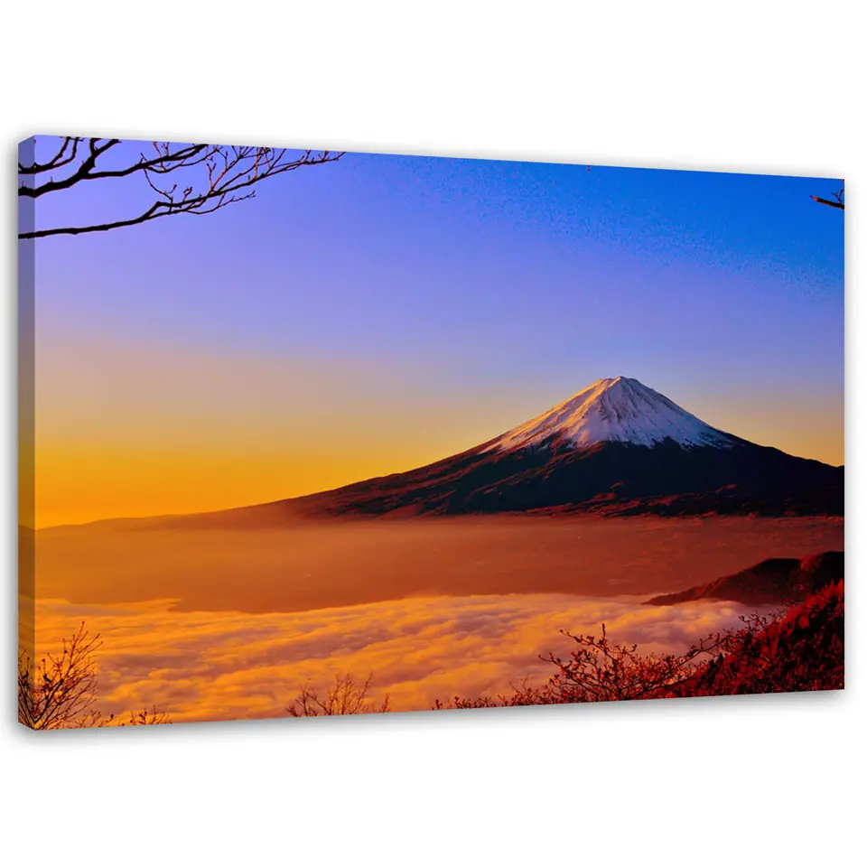 ⁨Painting on canvas, Mount Fuji bathed in the sun (Size 100x70)⁩ at Wasserman.eu