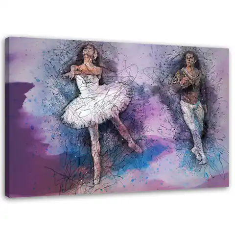 ⁨Obraz na płótnie, Para tańcząca balet (Rozmiar 100x70)⁩ w sklepie Wasserman.eu