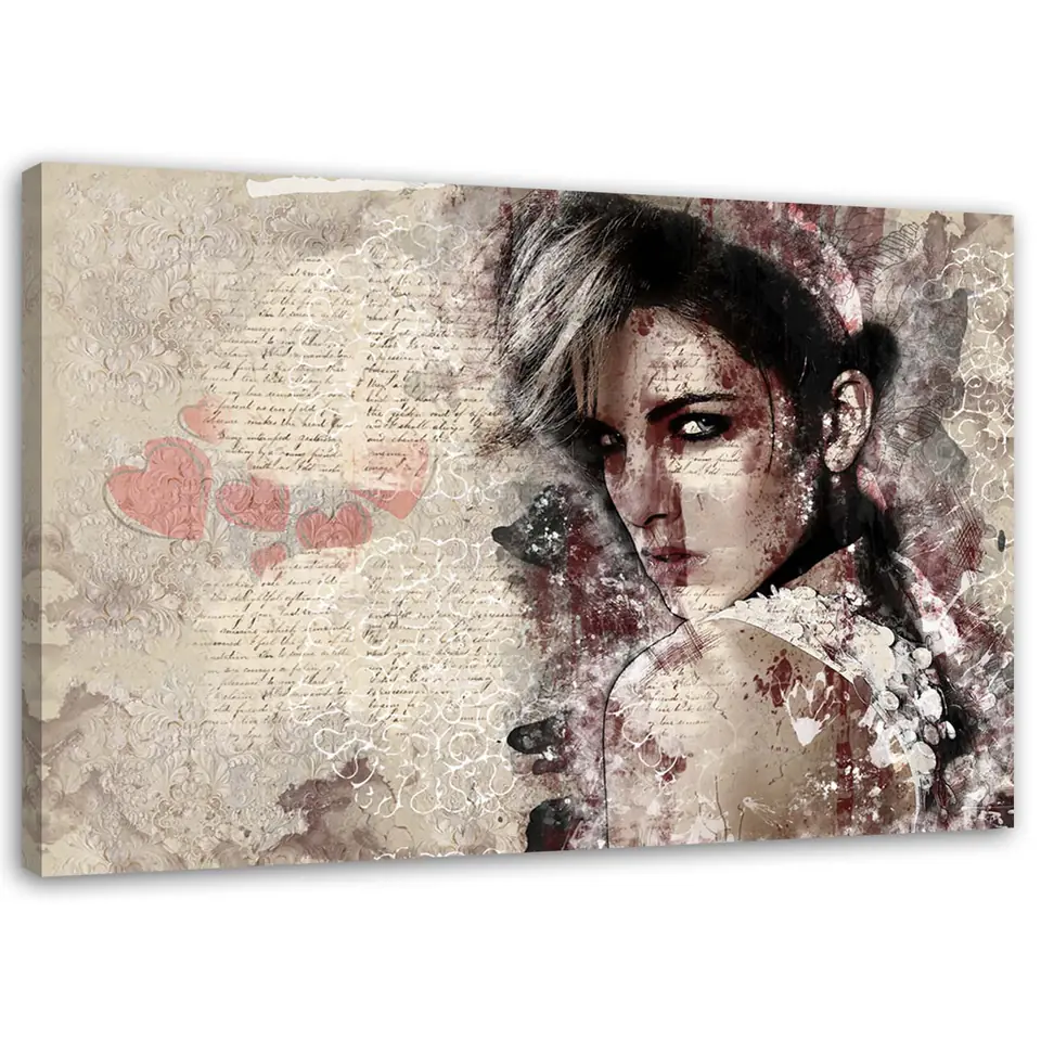 ⁨Painting on canvas, Beautiful woman - abstraction (Size 120x80)⁩ at Wasserman.eu