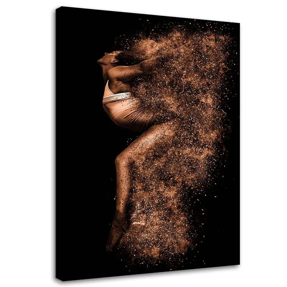⁨Painting on canvas, Beautiful woman in golden dust (Size 40x60)⁩ at Wasserman.eu
