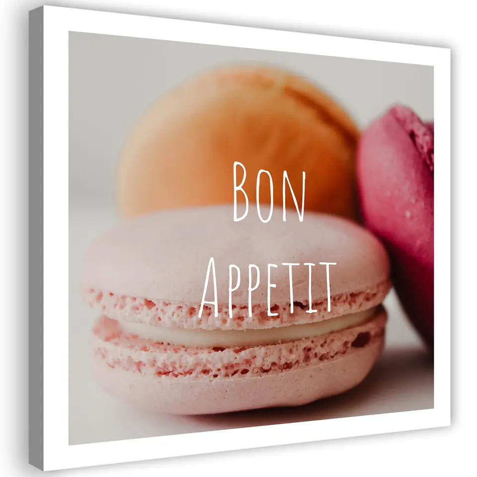 ⁨Painting on canvas, Macaroons - Bon Apetit (Size 40x40)⁩ at Wasserman.eu