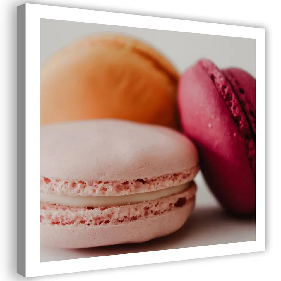 ⁨Painting on canvas, Three colored macaroons (Size 50x50)⁩ at Wasserman.eu