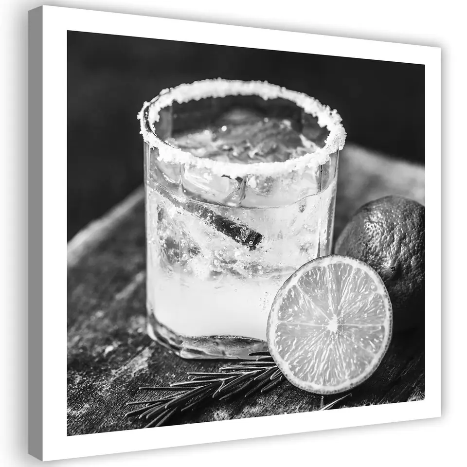 ⁨Obraz na płótnie, Drink z cytryną (Rozmiar 30x30)⁩ w sklepie Wasserman.eu