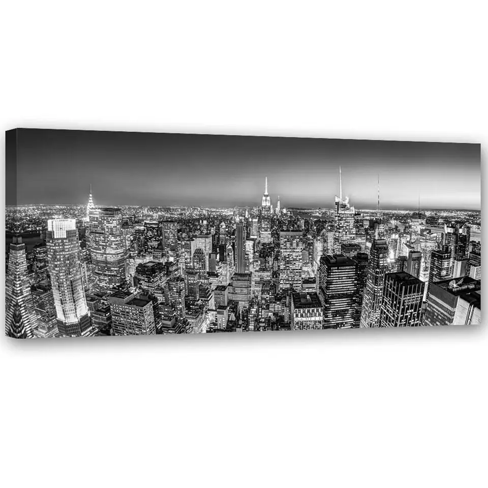 ⁨Painting on canvas, New York panorama (Size 150x50)⁩ at Wasserman.eu