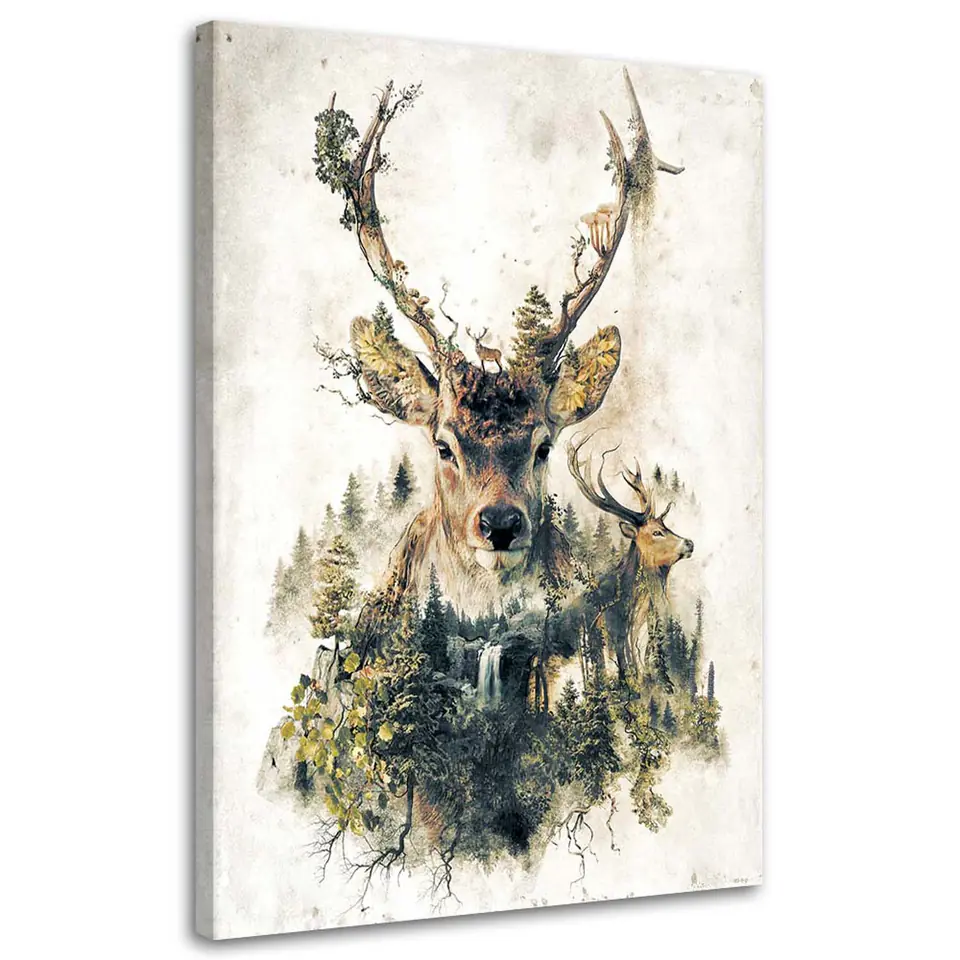 ⁨Painting on canvas, Artistic deer (Size 80x120)⁩ at Wasserman.eu