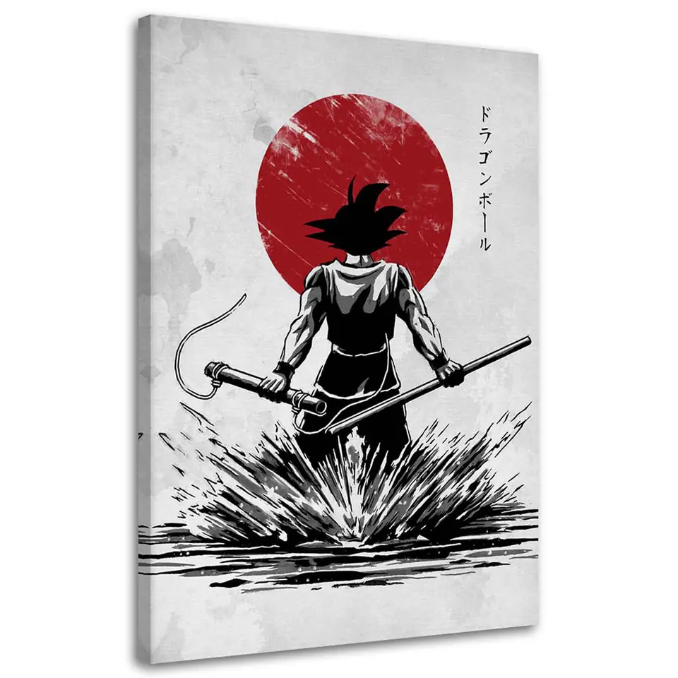 ⁨Obraz na płótnie, Anime Manga Samuraj (Rozmiar 60x90)⁩ w sklepie Wasserman.eu
