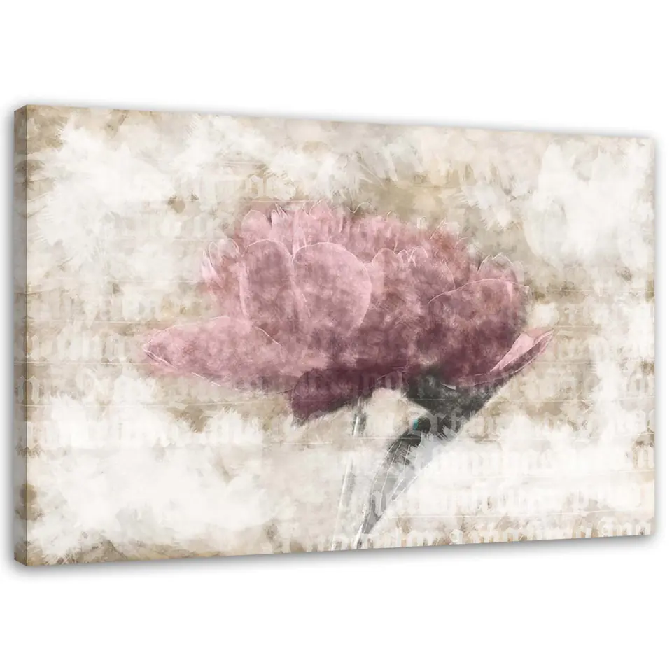 ⁨Obraz na płótnie, Abstrakcyjne kwiaty Shabby Chic (Rozmiar 120x80)⁩ w sklepie Wasserman.eu