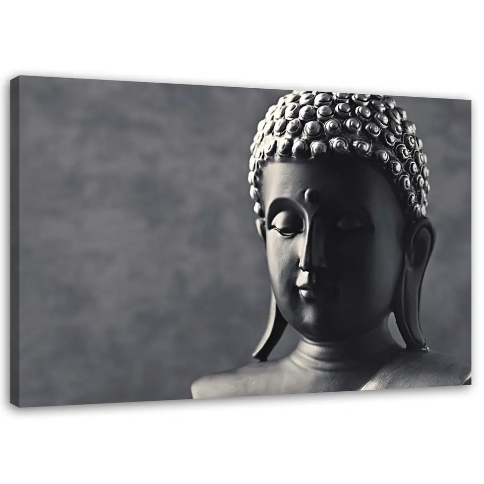 ⁨Painting on canvas, Buddha on a gray background (Size 120x80)⁩ at Wasserman.eu