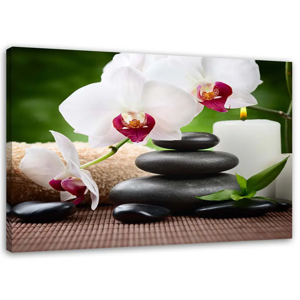 ⁨Painting on canvas, Zen Orchids (Size 100x70)⁩ at Wasserman.eu
