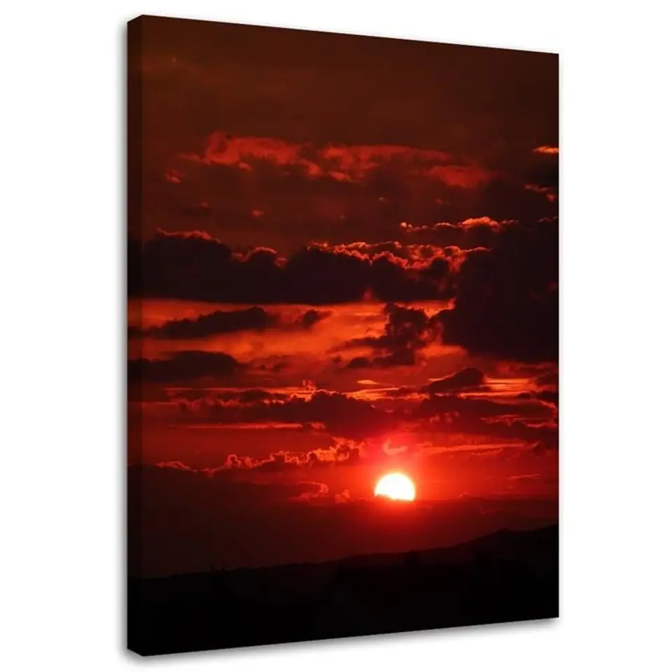 ⁨Canvas painting, Red sunset (Size 40x60)⁩ at Wasserman.eu