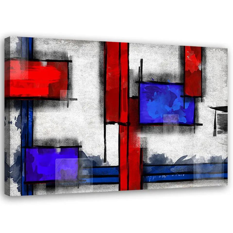 ⁨Obraz na płótnie, Abstrakcja geometryczna (Rozmiar 90x60)⁩ w sklepie Wasserman.eu
