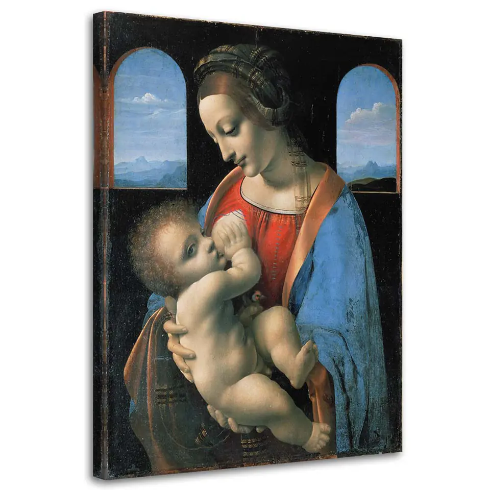 ⁨Obraz na płótnie, Madonna Litta - Da Vinci reprodukcja (Rozmiar 70x100)⁩ w sklepie Wasserman.eu