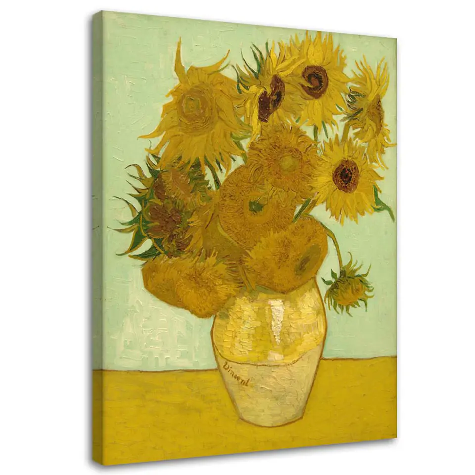 ⁨Painting on canvas, Sunflowers - V. van Gogh reproduction (Size 60x90)⁩ at Wasserman.eu