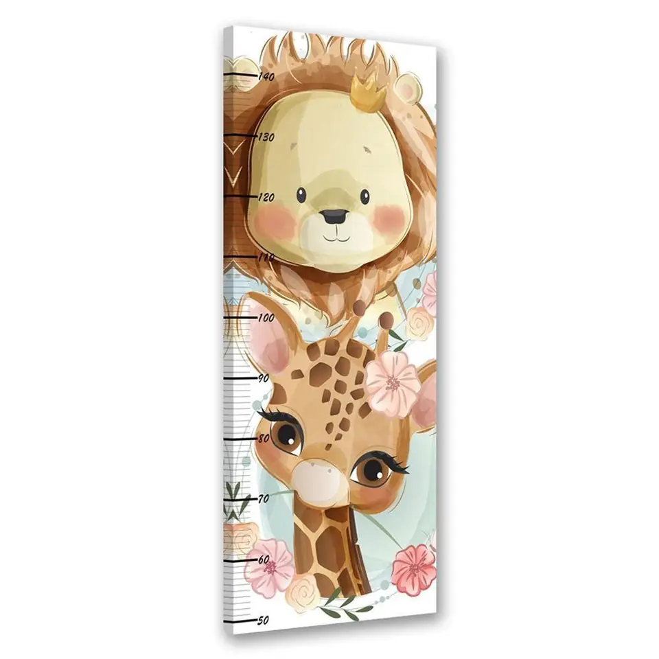 ⁨Measure of height, Lion and giraffe (Size 40x100)⁩ at Wasserman.eu