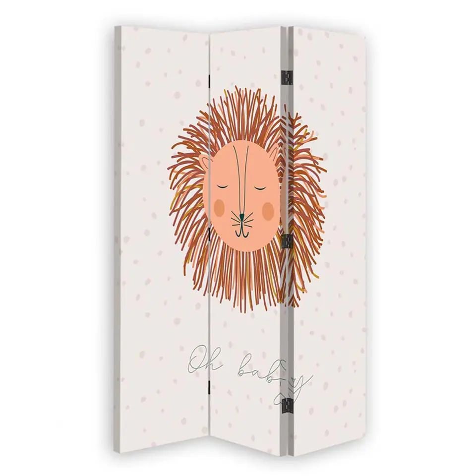 ⁨Double-sided swivel screen, Enchanted lion (Size 110x170)⁩ at Wasserman.eu